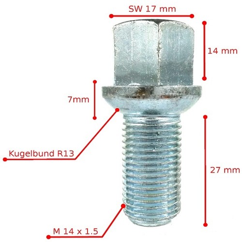 Radschrauben für passat - 20, vw