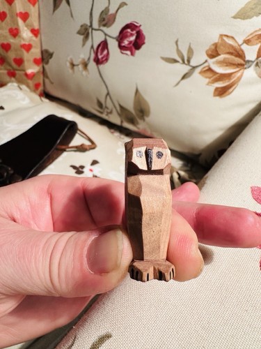 Eule aus holz - eule,