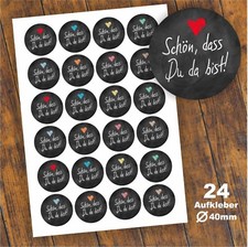 24 Aufkleber "Schön, dass du
