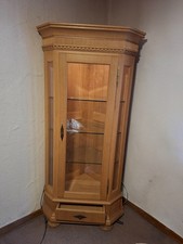 Schwere Eichen Eckvitrine