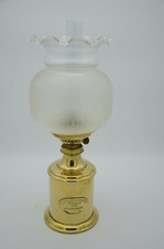 Petroleumlampe G.V.Harnisch Kopenhagen Messing Tisch- oder Wandlampe Dänemark