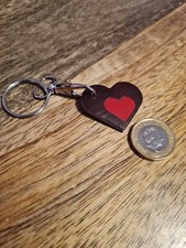 Herz Leder Taschenanhänger Handtasche Schlüsselanhänger Anhänger Handarbeit