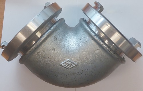 Bogen mit kupplungen - 90°-bogen, 3"