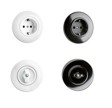 Berker Serie 1930 weiß glänzend oder schwarz glänzend Schalter Steckdose