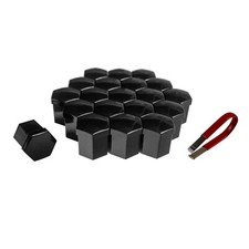 20x Radschraubenkappen Abdeckkappen für Radschrauben Radmuttern SW 17 Schwarz