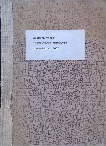Lateinische grammatik throm - lateinische, grammatik.