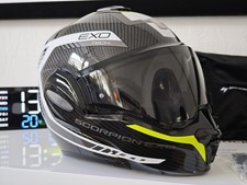 Motorradhelm Klapphelm  Scorpion Exo-Tech Evo Carbon Cosy Gr. M *neuwertig *