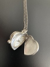 Herz Medaillon Kette Damen Amulett Edelstahl Aufklappbar 35cm