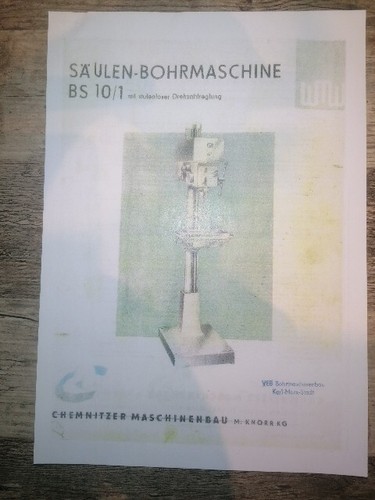 Wmw bs10 säulenbohrmaschine - bs10/1,