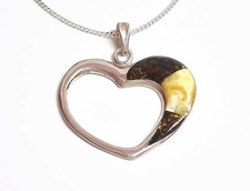 Bernstein Herz Anhänger