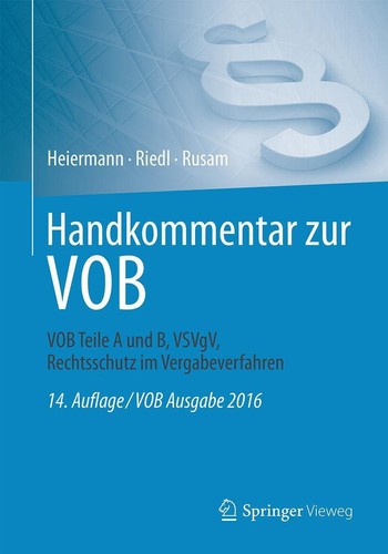 Handkommentar zur vob johann - handkommentar,