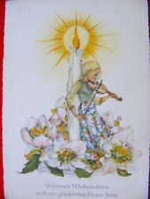 Postkarte Ansichtskarte alt Weihnachten Kinder Weihnachtskarte Engel Waldorf