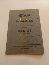 Original Ersatzteile Liste Triumph BDG 125 Motorrad N17