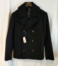 H&M Herren Kurz Mantel Schwarz