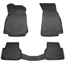 Gummifußmatten für Audi A6 C8 ab Bj 2018- 3D Passform Hoher Rand Gummimatten