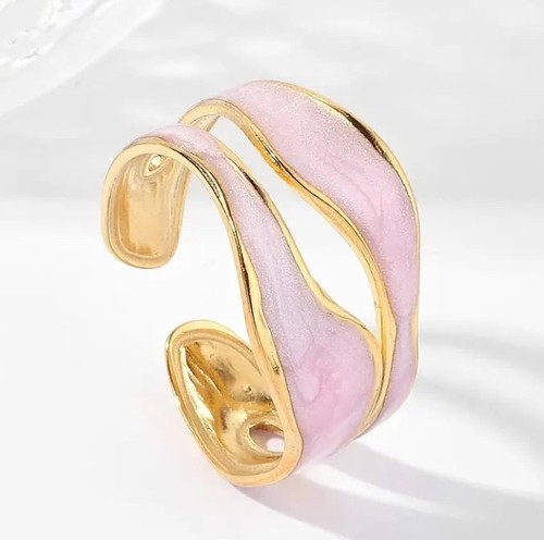 Goldener fingerring modern - goldener,