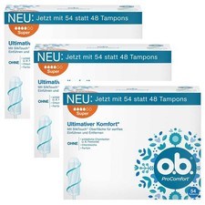 ob ProComfort super o.B. Tampons 3x 54 = 162  Stück mit SilkTouch 3xPZN 17454923