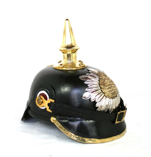 Pickelhaube sachsen leder helm - pickelhaube,