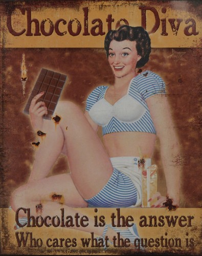 Retro blechschild chocolate - retro,