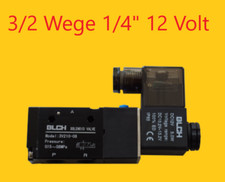 Pneumatik Ventil 3/2 Wegeventil 12 Volt 1/4" 1,5 - 8 bar BLCH Pneumatikventil 