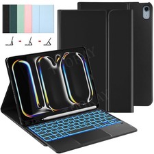Beleuchtete Tastatur Hülle Maus Mit Touchpad für iPad Air Pro 11 Zoll 2024 2025