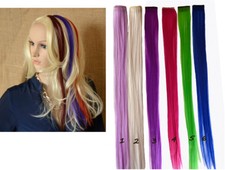Haarverlängerung Haarsträhnen Clip in Extension Haarteil Kunsthaar Haar 48cm neu