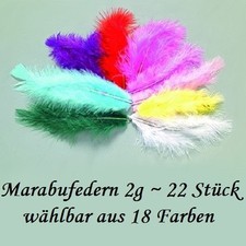 Marabufedern Federn flauschig weich Dekofedern Fasching 18 Farben