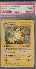 1999 POKEMON GAME #14 RAICHU-HOLO 1ST EDITION Proxy/Decko