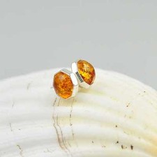 Original Bernstein Ohrstecker in 925er Silber(1560)