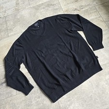 Harry Kroll Strickpullover Gr. XXL Feinstrick Dunkelblau Herren Baumwolle