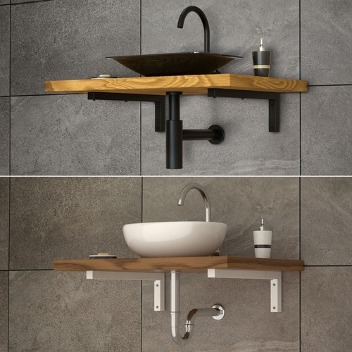 2er set wandkonsole winkel - set,