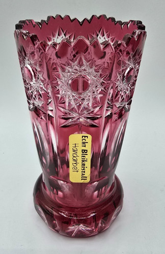 Vase rot überfangglas - vase,