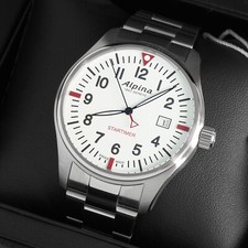ALPINA Herrenuhr Quarz AL-240S4S6B Startimer Pilot