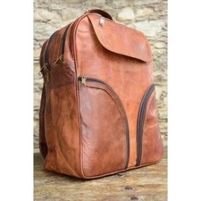 Leder Englisch Große Tasche Rucksack Backpack Vintage Messenger Echt Laptop