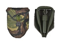 Original  Bundeswehr  Klappspaten, Spaten, Pickel, BW Spaten mit Tarnhülle