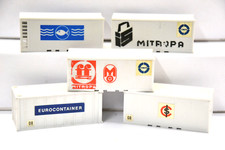 Wiking Seecontainer 20 Fuss Container 5x für Eisenbahn H0 Ladegut beklebt Set F8