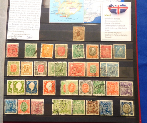 Island briefmarken sammlung - island,