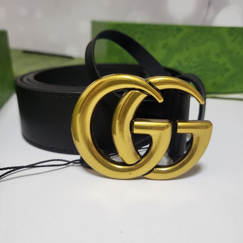 Gucci schwarzer ledergürtel - schwarzer,