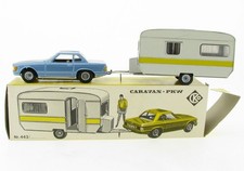 CKO Kellermann 443 /40 Mercedes Benz 350 SL mit Caravan Wohnwagen Tin Toy Car