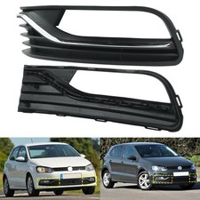 2x Stoßfänger Lüftungsgitter Chrom Zierleiste Grill für VW Polo 6R1 6C1 2014-17