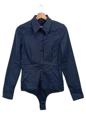 HALLHUBER Damen Hemdbluse Body Gr. 36/S Blau Klassisch Elegant Business