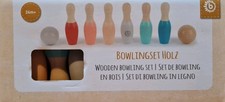 Kinder Kegelspiel Holz Spielzeug Outdoor & Indoor 8 tlg. Bowling Set Kinder
