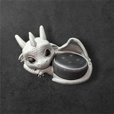 Entspannter Babydrache – Display für Echo Dot 3. Generation | 3D-Druck aus PLA |