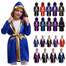 DE Kinder Boxer Kleidung Robe Boxmantel Kapuzenmantel Kleidung Top Kimono Jacke