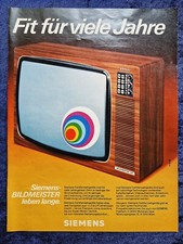 Siemens Bildmeister Farb-Fernseher, originale Werbung aus 1977