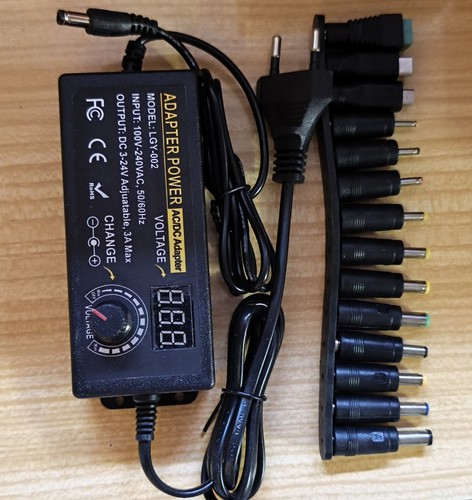 Einstellbares netzteil 24v - einstellbares, 3v-24v