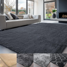 Hochflor Teppich Viele Farben & Größe Wohnzimmer Fellteppich Kunstfell Weich🔥