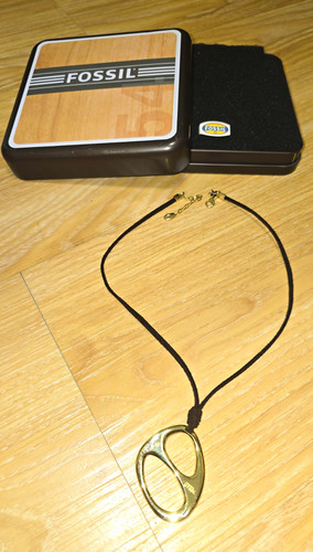 Fossil halskette edelstahl - halskette,