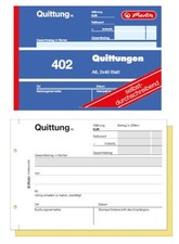10x herlitz 402 quittungsblock - herlitz,