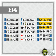 Nummernschilder 1:14 Modellbau